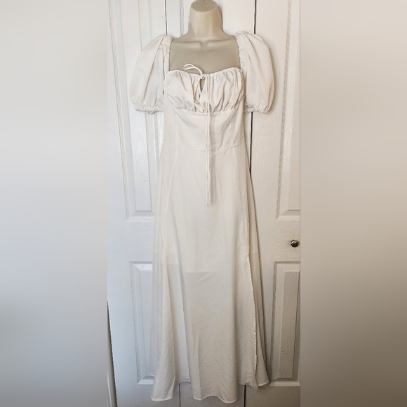 Source Unknown Dresses & Skirts - Size xl soft off white peasant dress on off shoulder long midi lined maxi